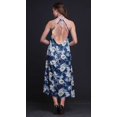 thumbnail image 2 of Bimba Robe Teinture sur Nœuds Décontractée Longue Dos Nu à Col Licou pour Femme Robe de Plage Imprimée - Petit, 2 of 6
