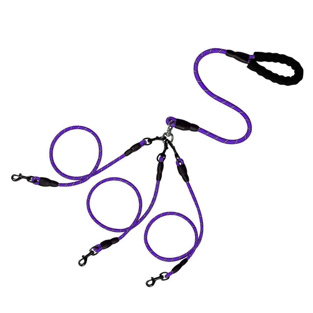 Reflective Bungee Dog Leash Adjustable Pet for Running Walking Outdoor Activities with Padded Handles for Cats Dogs