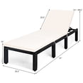 thumbnail image 2 of Costway Chaise Longue de Patio en Rotin, Causeuse avec Coussin, Hauteur Réglable, pour Piscine et Jardin, 2 of 9