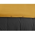 thumbnail image 3 of Swift Home Reversible Ultra Soft Solid Duvet Cover Set with Decorative Button Closure, Queen, Mustar, 3 of 6