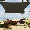 thumbnail image 1 of Voile d'Ombrage Rectangulaire Robuste avec Blocage UV pour Terrasse Extérieure, Jardin, Terrasse, Cour – 12x16 Pi, Résistante aux Intempéries, Installation Facile – Gris Foncé, 1 of 8