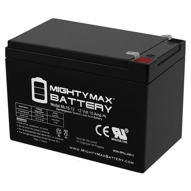 12V 15AH F2 Replacement Battery works with Modified Power Wheel