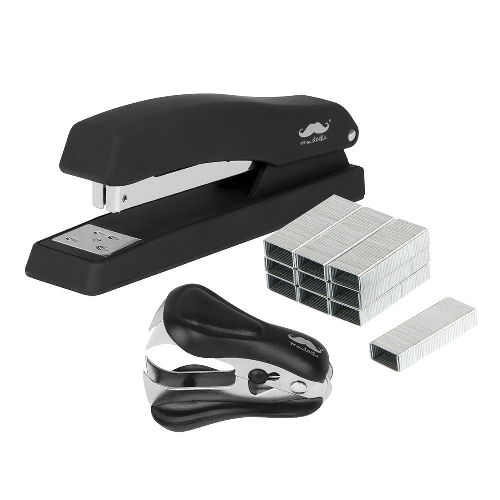 Moustache Rubber Paint Plastic Stapler, 20 Sheets