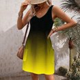 thumbnail image 4 of Penkiiy Robes d'Été pour Femmes Évasées Boho à Imprimé Floral Robes Soleil Sans Manches Robe de Plage Cache-Maillot avec Poches P Jaune, 4 of 6