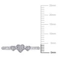 thumbnail image 5 of Miabella Diamond Accent Sterling Silver Triple Heart Promise Ring, 5 of 5