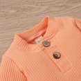 thumbnail image 4 of Kmbangi Baby Solid Color Clothes Set O-neck Jumpsuit+Elastic Waist Trousers, 4 of 9