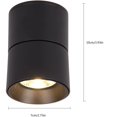 thumbnail image 4 of Projecteur de Surface Réglable 20W - Downlights LED 11*11CM Angle Réglable Applique de Plafond COB, Rotatif à 360° (Blanc Chaud 3000k)(Noir), 4 of 5