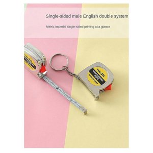 Electroplated Tape Measure Mini Steel Tape Measure Mini Gift Tape Measure Metric and English Dual System Brake Recovery