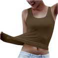 thumbnail image 2 of SMihono Hauts pour Femmes Débardeur pour Femmes Doublure en Coton pour Femmes Débardeur à Col Rond Hauts avec un Beau Dos Débardeurs pour Femmes Hauts d'Été pour Femmes, 2 of 5
