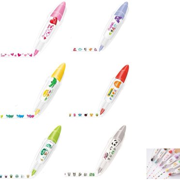 Infinite Decorative Pens, Cute Animal Press-Type Decorative Correction Tape for Scrapbooking, DIY Cute Animals Press Type Decorative Pen, Lace Correction Tape Decorative Tape Pen