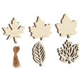 thumbnail image 4 of GUOOL 20 Pcs Tranches de Bois en Forme de Feuilles Panneaux Suspendus Tranches de Bois Festival de Récolte, 4 of 9