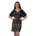 thumbnail image 1 of Moomaya Robes Modestes Femmes Robe Imprimée Shorts Femmes Col en V Tenue Décontractée, 1 of 6