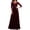 Wine, variant on Meichang Long 3/4 Sleeve Mother of Bride Dresses For Wedding V Neck Floral Lace Chiffon Formal Dresses Solid Color Elegant Evening Gowns Maxi Dresses Wedding Guest Dresses for Women
