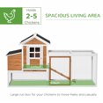 thumbnail image 4 of Pawhut Chicken Run Large Chicken Coop Waterproof for 2–4 Chickens, Orange, 4 of 10