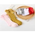 thumbnail image 3 of MesaSe Infant Baby Girls Socks Cute Elastic Knee-Length Bowknot Ruffled Solid Lolita Socks Spanish Style, 3 of 5