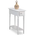 thumbnail image 1 of Bowery Hill Table d'Appoint avec Tablette en Blanc Orchidée, 1 of 1