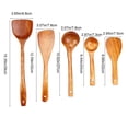 thumbnail image 3 of Danhjin Superior Wooden Kitchen Utensil Set 5 Piece Cooking Tools Includ Spatula Frying Spatula Soup Spoon Rice Spoon And Curved Soup Spoon Heatresistant Built To Last, 3 of 9