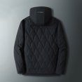 thumbnail image 2 of Windproof Jacket men Solid Casual Thicken Hooded Zipper Winter Keep Warm Windproof Jacket Coats, 2 of 6