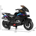 thumbnail image 2 of Costway 12V Kids Ride On Motorcycle Electric Motor Bike w/ Training Wheels & Light Black, 2 of 10