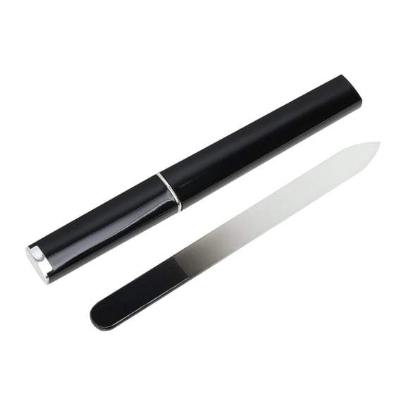 Unique Bargains 1 Set Nail File Double-sided Glass Manicure Tool Black