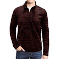 thumbnail image 1 of KIHOUT Chandails Molletonnés de Printemps et d'Hiver pour Hommes, Chandails Molletonnés Unis à Col Roulé à Fermeture Éclair à Manches Longues pour l'Extérieur, Hauts de Base T-, Taille P-2TG, 1 of 6