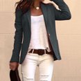 thumbnail image 2 of Pompotops Ensemble Veste Ajustée à Manches Longues pour Femmes, Mode Décontractée, Couleur Unie, 2 of 5