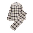 thumbnail image 2 of LSLJS Ensembles de Pyjama pour Hommes Décontractés à Carreaux Vêtements d'Intérieur Hauts à Manches Longues Pantalons Col Rabattu Pyjamas de Nuit Ensembles Cadeaux pour Hommes, 2 of 4