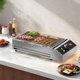 thumbnail image 2 of BeesClover 1800W Smokeless Electric Grill, Indoor Outdoor Portable Griddle, Commercial Countertop BBQ Grill with Stainless Steel Grill Grate, Adjustable Temperature 122°F-572°F, 2 of 8