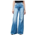 thumbnail image 2 of XZNGL Jeans en Denim Délavé Amples Décontractés pour Femmes, Mode, Unis, Extensibles, Coupe Ajustée, 2 of 5