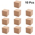thumbnail image 4 of MasteelfCA 10pcs Kraft Paper Packing Box Delicate Storage Case Gift Packaging Tote Bags Durable Express Package Box (8x8x8cm), 4 of 8