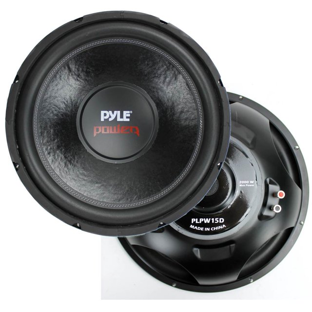 Pyle PLPW15D 15 Pouces 2000 Watt 4-Ohm DVC Subwoofer Audio Voiture Subwoofer