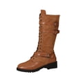 thumbnail image 2 of Styesk Bottes pour Femmes Bottes Mi-Mollet pour Femmes Talon Épais Bout Rond Bottines Bottes de Travail pour Femmes, 2 of 9