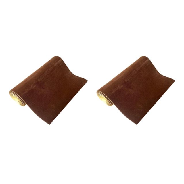 Decodeary Elegant Flannel Fabric Peel Sticker Paper Liner for Costumes Delicate and Charming Brown 15.75 Inchx58.27 Inch 2Set