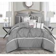 thumbnail image 1 of Chic Home CS2764-US Ashville Grand Size Couette Set&44; Gris - 16 Pièces, 1 of 1