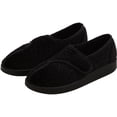 thumbnail image 1 of Silverts Women Extra Wide Easy Closure Jewel Slippers, 8, Black, 1 of 2