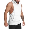 thumbnail image 2 of Yuyuzo Mens Tank Tops Sleeveless Hooded Shirts Solid Color T Shirts Loose Fitted Workout Tees Top, 2 of 5