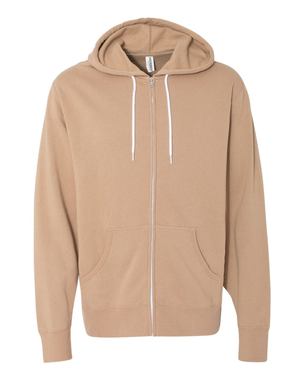 Independent Trading Co. Unisex Lightweight Full-Zip Hooded Sweatshirt, XS