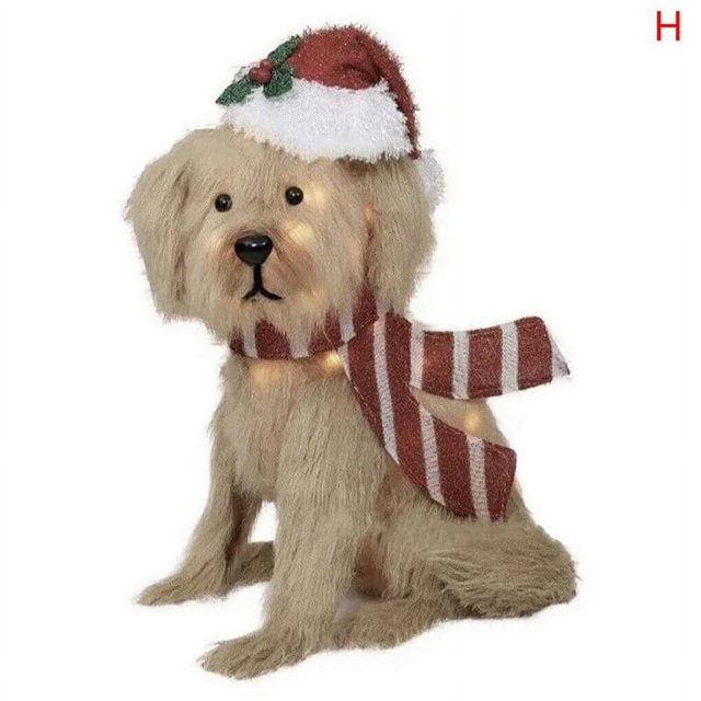 Christmas Decorations Outside Light-Up Animals Dog Deer Santa ClausOutside