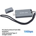 thumbnail image 4 of M.2 2230 NVME/SATA SSD Enclosure USB3.2 Type C 10Gbps Solid State Drive Case Double Protocol External Hard Drive Case, 4 of 6