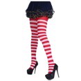 thumbnail image 1 of Faithtur Bas pour Femmes Collants Taille Haute Rayés Doux pour la Peau, 1 of 4
