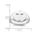 thumbnail image 3 of Mens Sterling Silver Polished Cross Ring, 3 of 5