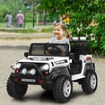 thumbnail image 3 of Costway 12V Kids Ride On Truck Remote Control Electric Car w/Lights&Music White, 3 of 10