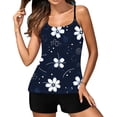 thumbnail image 1 of UPPADA Two Piece Tankini Swimsuits for Women High Waisted 2 Piece Bathing Suits Floral Print Tankini Set Tummy Control Modest Swimwear for Holiday Women Two Piece Bathing Suit Multicolor,S, 1 of 3