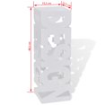 thumbnail image 4 of White Square Umbrella Stand Storage Holder Walking Stick Steel 48.5 cm, 4 of 4