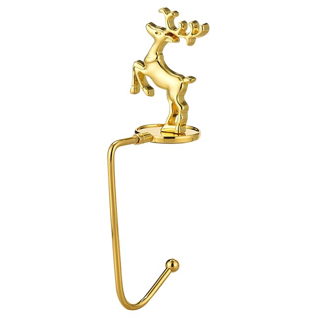Agiferg Metal Christmas Stocking Holder Hooks Fireplace Hanger With Non-Skid Design