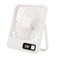 thumbnail image 2 of Abbracc Desk Fan Quiet Portable Rechargeable 5 Speeds Summer Cooling Fans Table Fan Mini White, 2 of 9