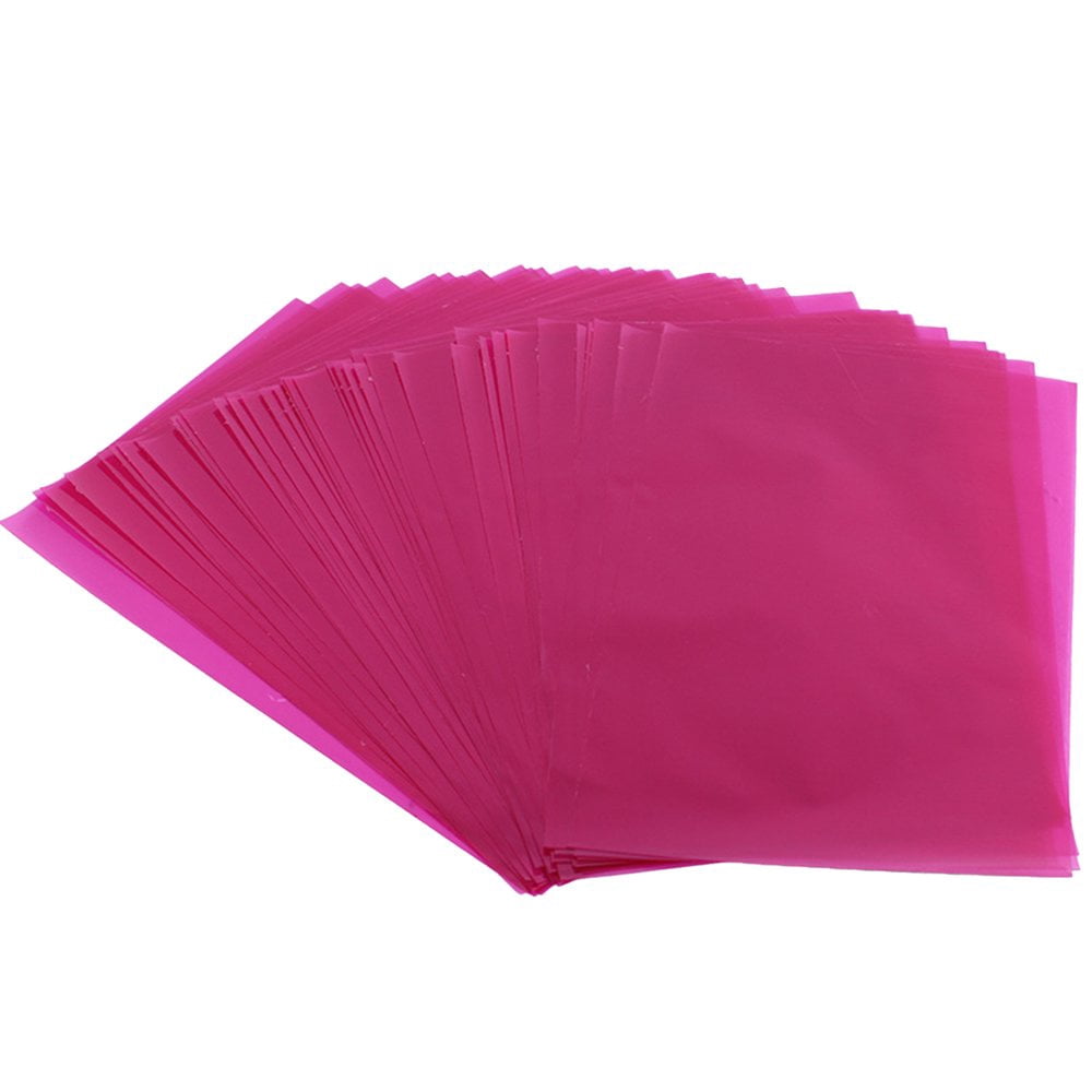 100Pcs Transparent Foldable Cellophane Bags Plastic Festival Ambience Cellophane Candy Bags for Children