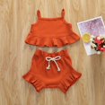 thumbnail image 1 of LSLJS Children Solid Color Drawstring Shorts Baby Girl Sleeveless Sling Top Sets Summer Clothes Kids Clothing Trendy 2024, 1 of 2