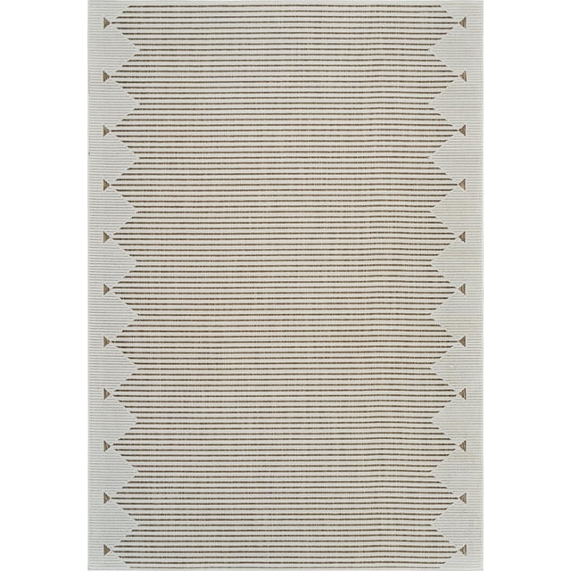 Rug Branch Maise Abstract Indoor Outdoor Area Rug, Beige Brown, Modern - Entryway, Hallway, Bathroom, and Kitchen