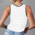thumbnail image 3 of Besolor 2024 Summer Workout Tank Tops for Women Crewneck Knit Ribbed Side Ruched Crop Tops Sleeveless Trendy T Shirts, 3 of 6